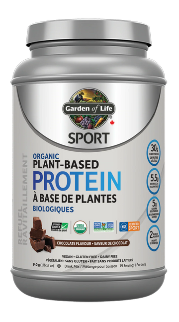 Garden of Life - Sports - Organic Plant-Based Protein Chocolate Flavour 840g Powder