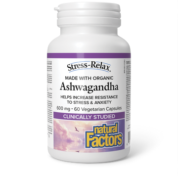 Natural Factors Ashwagandha 600 mg 60 Veg. Capsules