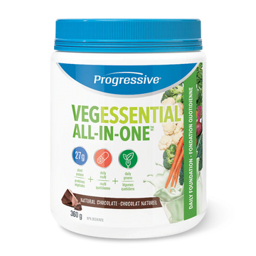 Progressive VegEssential All-In-One Natural Chocolate 360g Powder