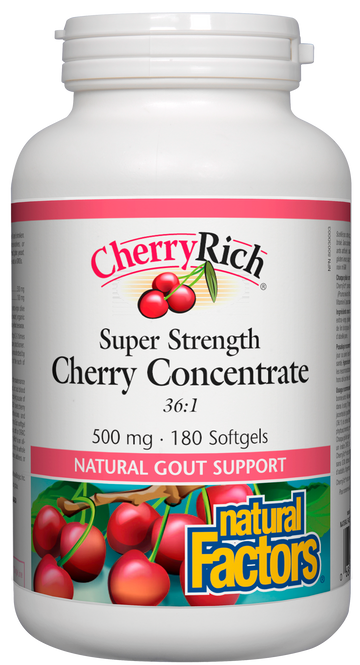 Natural Factors Super Strength Cherry Concentrate 180 Softgels