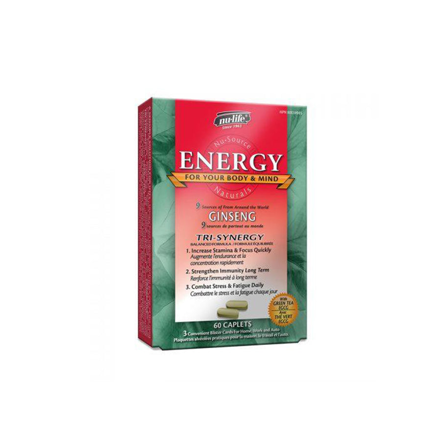 NuLife NuSource Energy Ginseng 60 Caplets