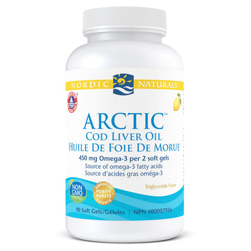 Nordic Naturals Arctic Cod Liver Oil Lemon Flavour 90 Softgels