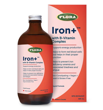 Flora Iron+ Liquid with B-Vitamin Complex 445ml