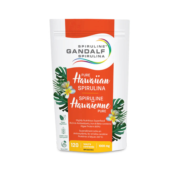 Gandalf Hawaiian Spirulina 1000mg 120 Tablets Natural Focus