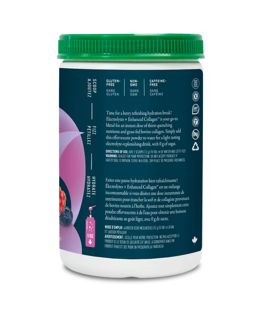 Organika Electrolytes + Enhanced Collagen Wild Berry Flavour 360g Powder