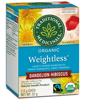 Traditional Medicinals Organic Weightless Dandelion Hibiscus Tea 16 Bags