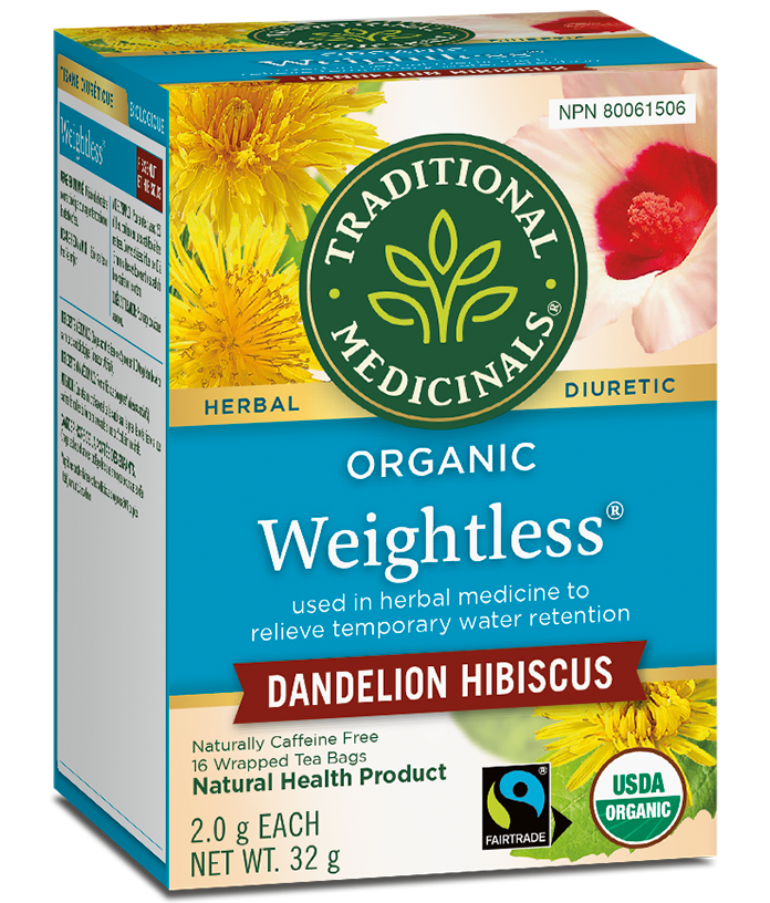 Traditional Medicinals Organic Weightless Dandelion Hibiscus Tea 16 Bags