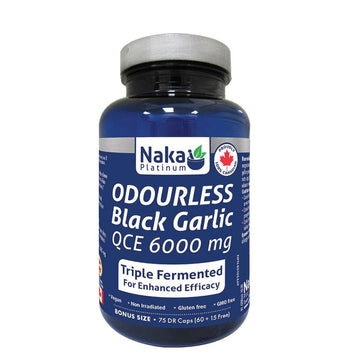 Naka Platinum Odourless Black Garlic 75 DR Veg. Capsules