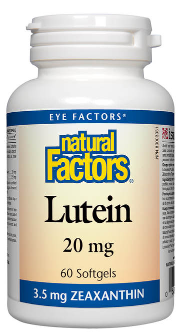 Natural Factors Lutein 20 mg 60 Softgels