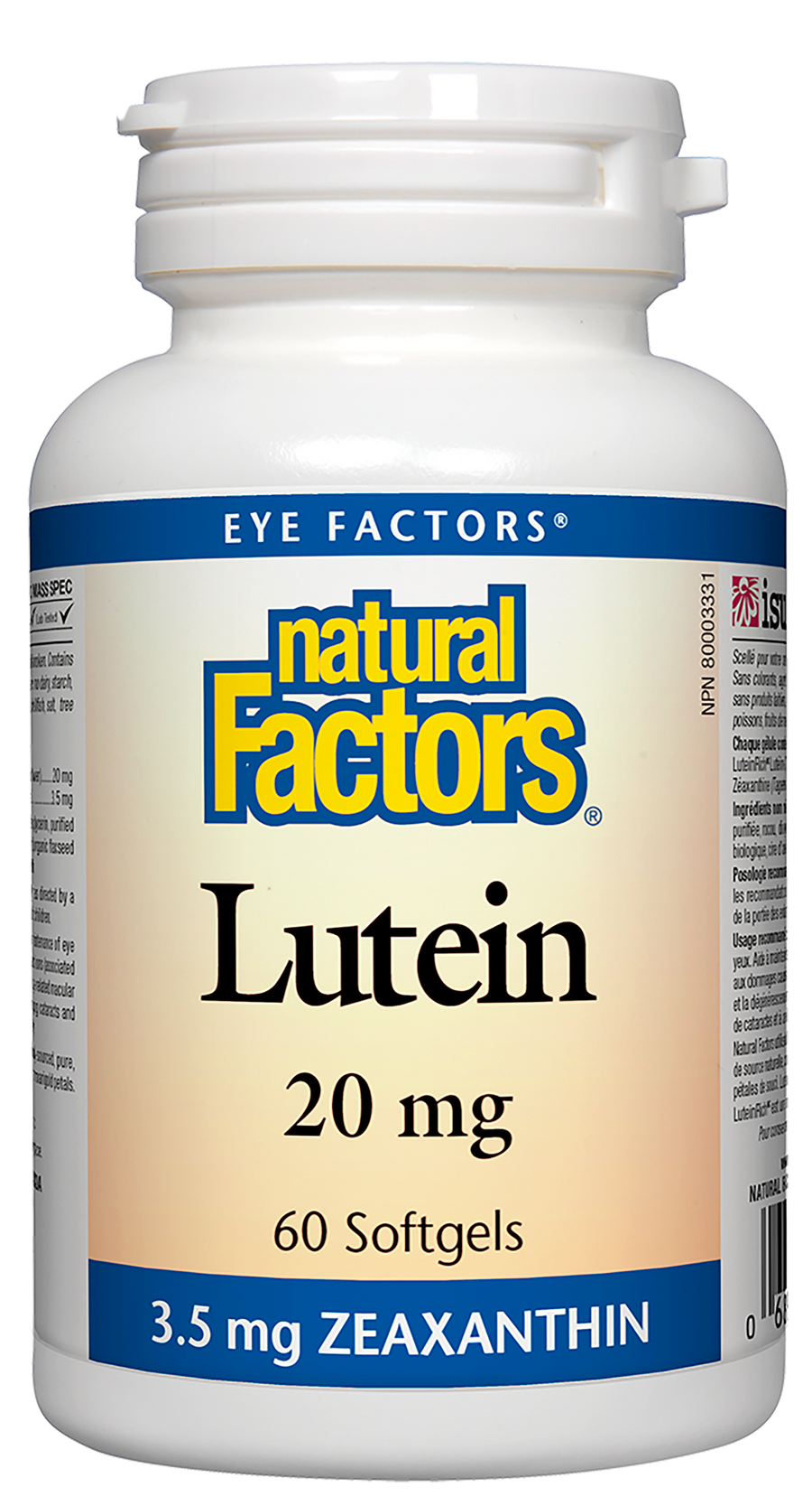 Natural Factors Lutein 20 mg 60 Softgels