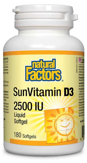 Natural Factors SunVitamin D3 2500IU Softgels