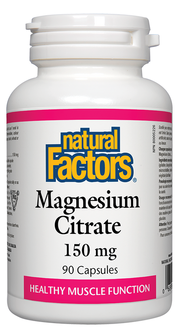 Natural Factors Magnesium Citrate 150 mg 90 Capsules