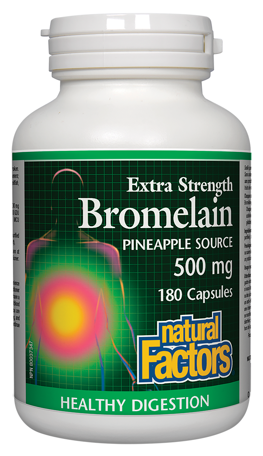 Natural Factors Bromelain Extra Strength 500mg 180 Capsules