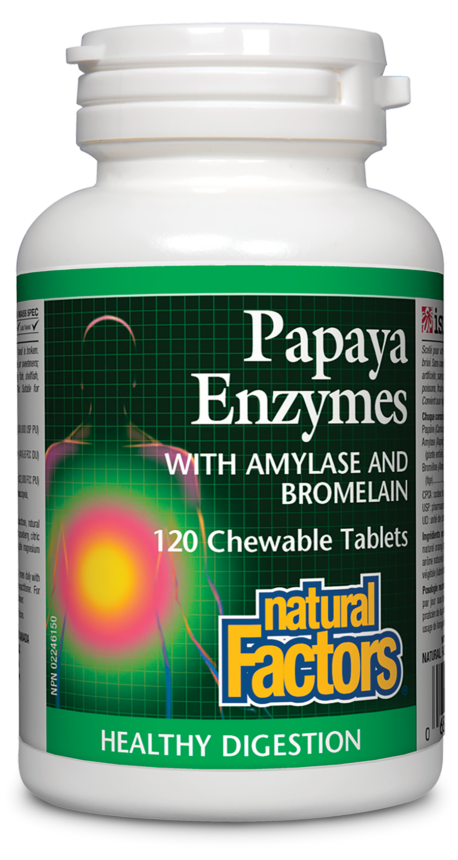 Natural Factors Papaya Enzymes 120 Chewable Tablets