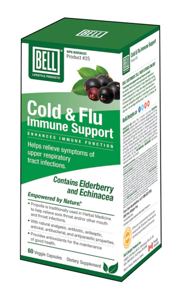 Bell Cold and Flu Immune Support 650 mg 60 Capsules
