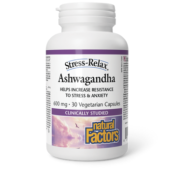 Natural Factors Ashwagandha 600 mg 30 Veg. Capsules