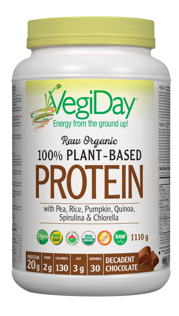 VegiDay Raw Organic Plant-Based Protein Decadent Chocolate flavour 1110g