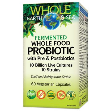 Whole Earth & Sea Fermented Whole Food Probiotic 10B 60 Veg. Capsules