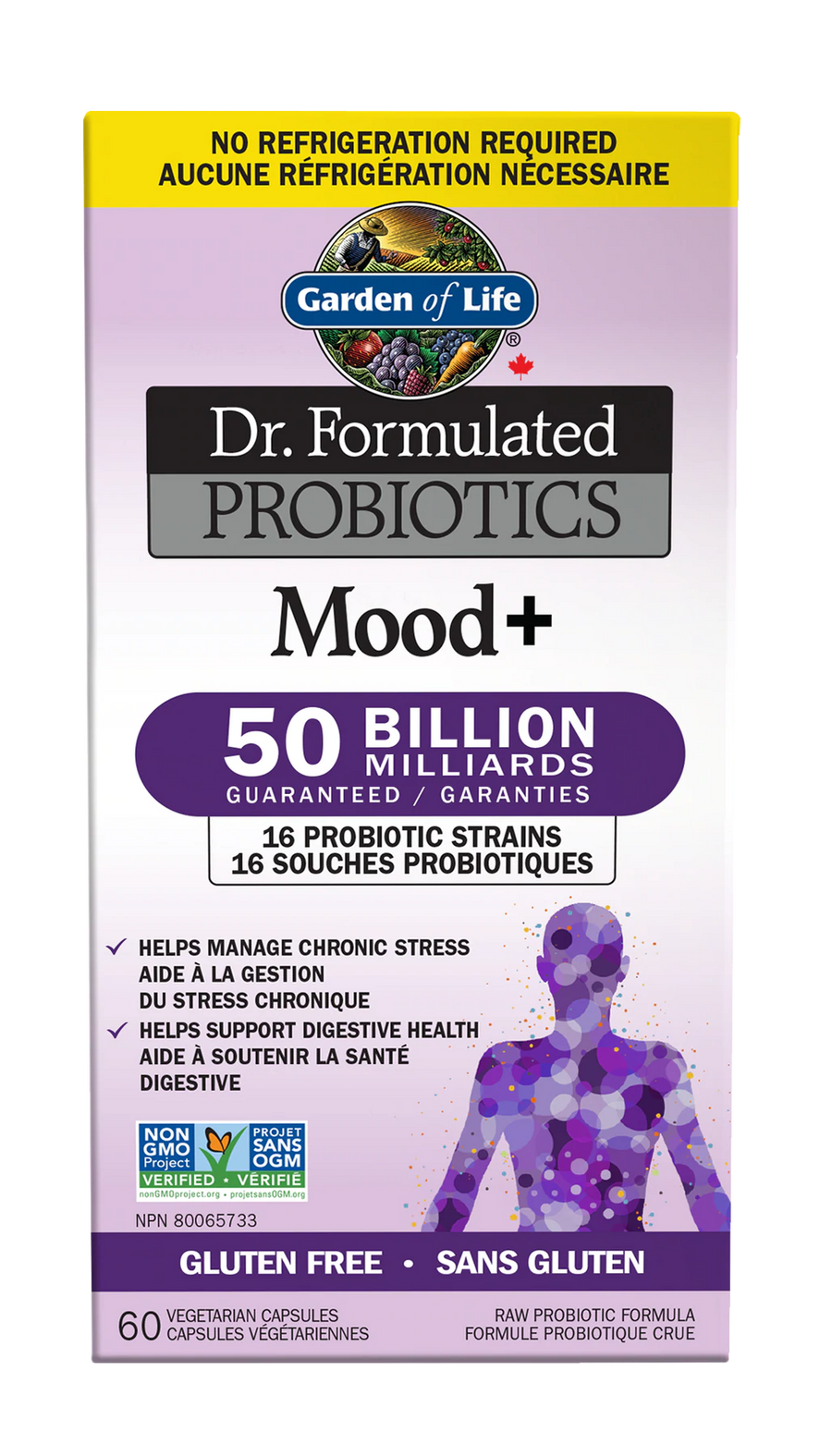 Garden of Life - Dr. Formulated - Probiotics Mood + 60 Veg. Capsules