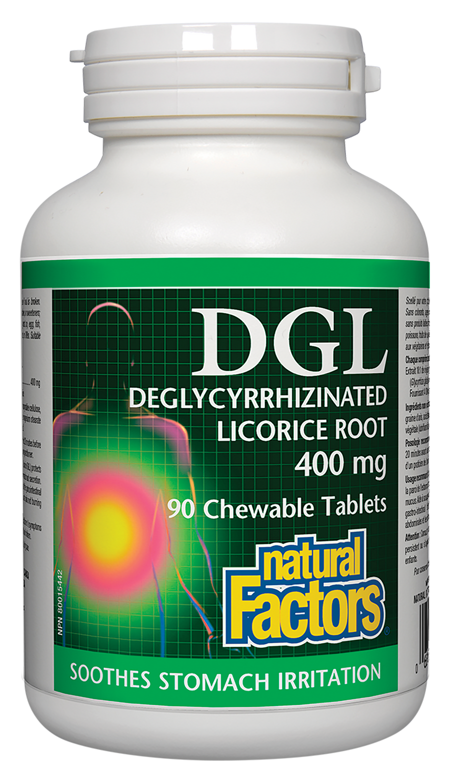 Natural Factors DGL 400mg 90 Chewable Tablets