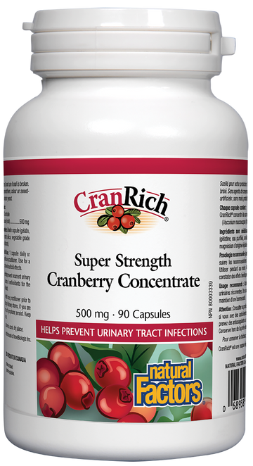 Natural Factors Super Strength Cranberry Concentrate 90 Capsules
