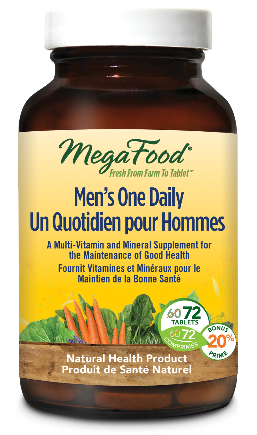Mega Food Men's One Daily 72 Tablets