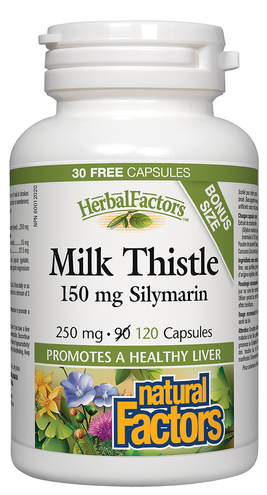Natural Factors Milk Thistle 250 mg 120 Capsules
