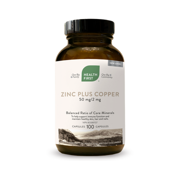 Health First Zinc Plus Copper 50mg/2mg 100 Capsules