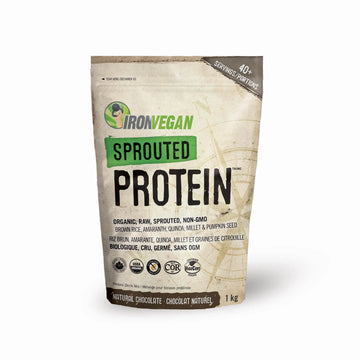 IronVegan Sprouted Protein 1 kg Powder Natural Chocolate