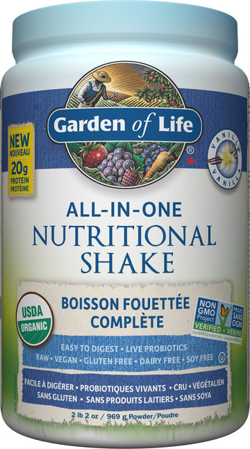 Garden Of Life Raw Organic All-In-One Shake Vanilla 969g Powder