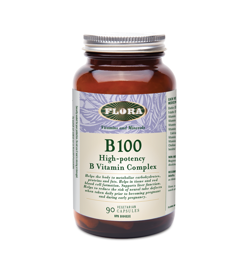 Flora B 100 - Vitamin Complex 90 Veg. Capsules