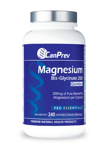 CanPrev Magnesium Bis-Glycinate 200 Gentle 240 Veg. Capsules