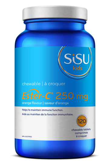 Sisu Kids Ester C 250 mg 120 Chewable Tablets Orange Flavour