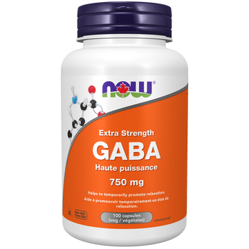 Now GABA 750 mg 100 Veg. Capsules