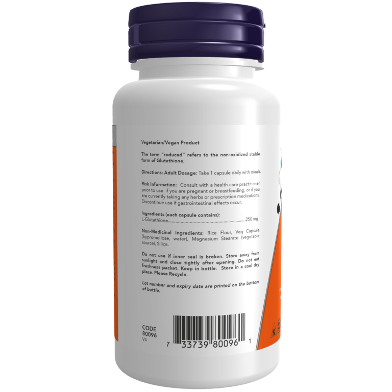Now Glutathione 500mg 60 Capsules