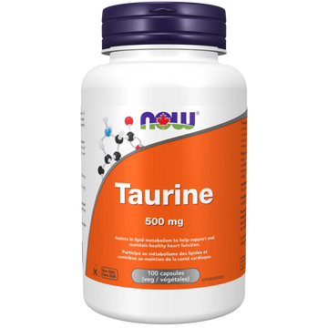 Now Taurine 500 mg 100 Veg. Capsules