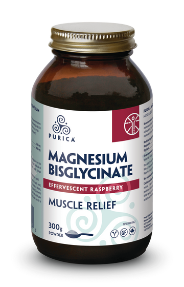 PURICA Magnesium Bisglycinate Effervescent Raspberry 300g Powder