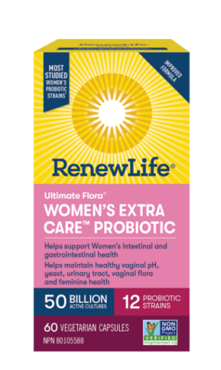Renew Life Ultimate Flora Women’s Extra Care Probiotic 50B 60 Veg. Capsules