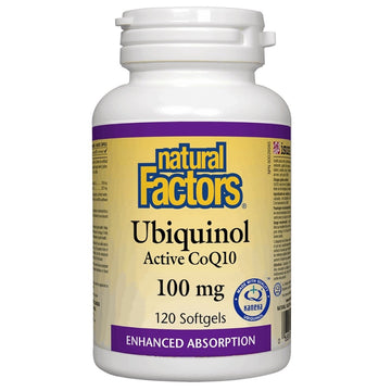 Natural Factors Ubiquinol Active CoQ10 100 mg 120 Softgels