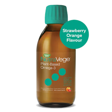 NutraVege Omega-3 Plant Based 200ml Strawberry Orange Flavour