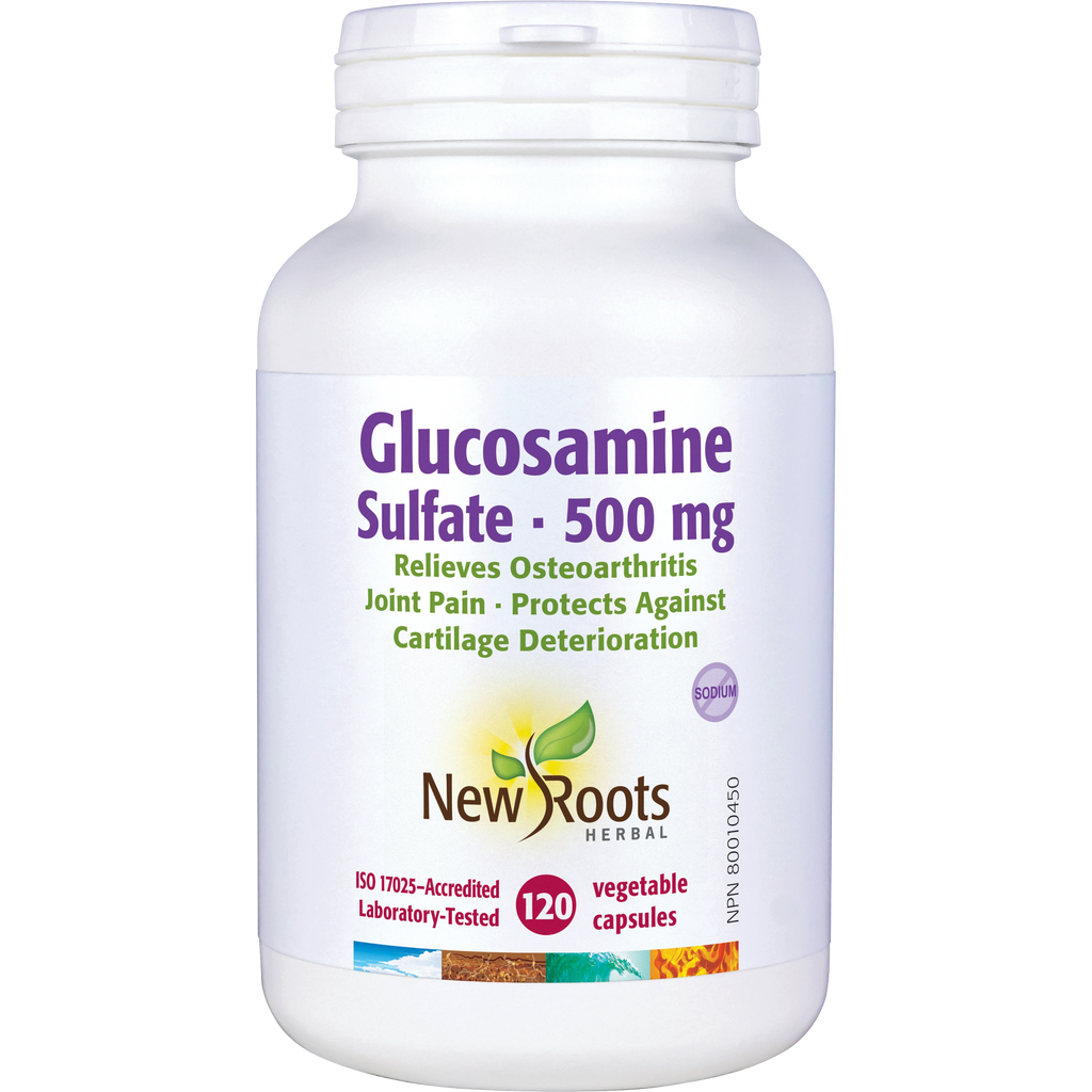 New Roots Glucosamine Sulfate 500mg 120 Veg. Capsules
