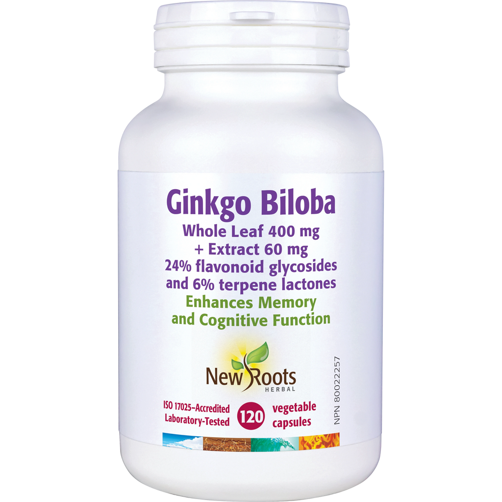 New Roots Ginkgo Biloba 120 Veg. Capsules