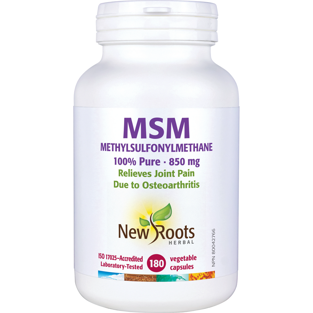 New Roots MSM 180 Veg. Capsules