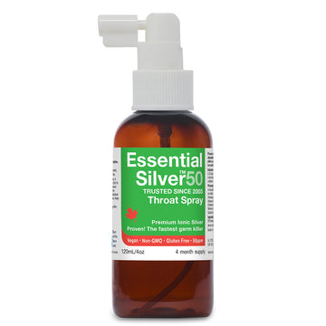 Essential Silver Ultra Strength 50 ppm Throat Spray 120ml