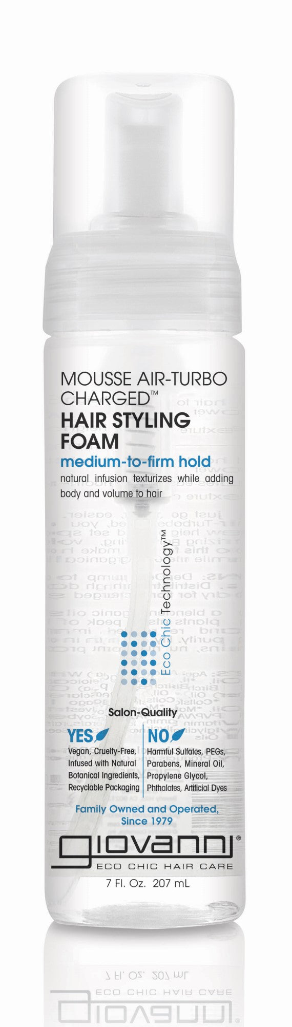 Giovanni Mousse Air-Turbo Charged Hair Styling Foam 207ml