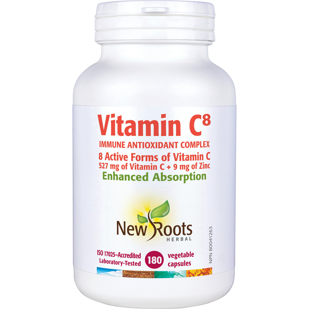 New Roots Vitamin C⁸ 527 mg 180 Veg. Capsules