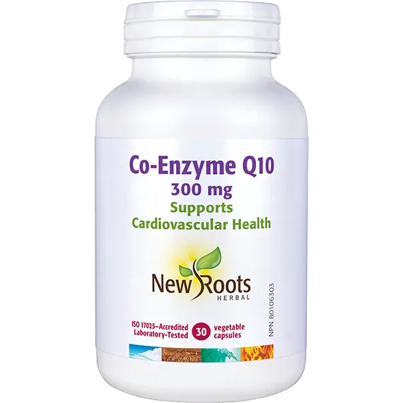New Roots Co-Enzyme Q10 300 mg 30 Veg. Capsules