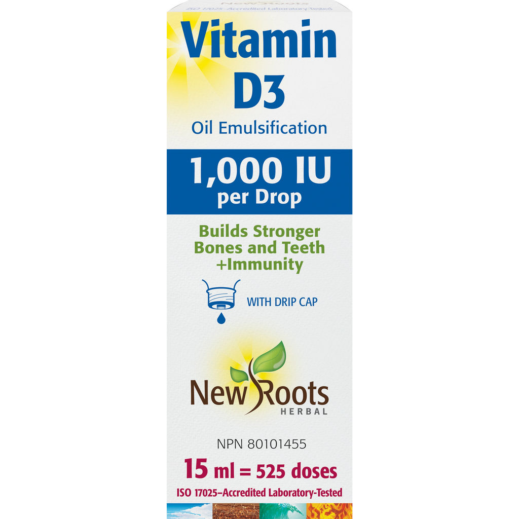 New Roots Vitamin D3 1000 IU 15 ml Liquid