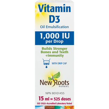 New Roots Vitamin D3 1000 IU 15 ml Liquid