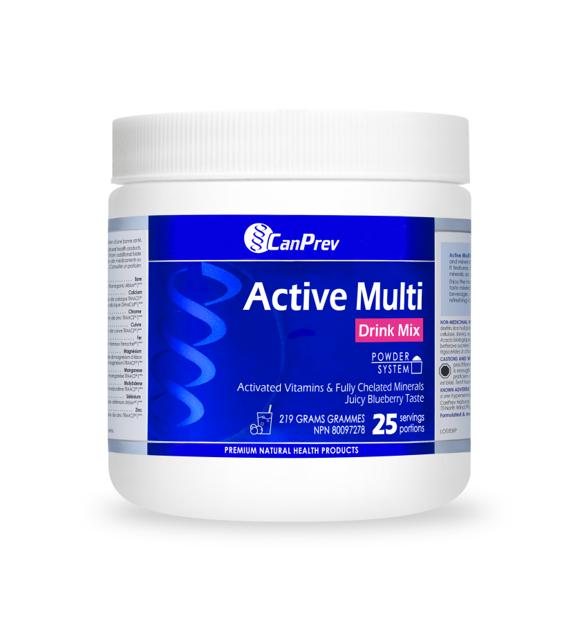 CanPrev Active Multi Drink Mix Juicy Blueberry Flavour 219g Powder